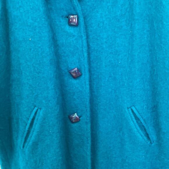 Don Elliot Vintage Women’s Oversized Coat Wool Blend Lined Button Down EUC Sz 2X - Picture 2 of 10